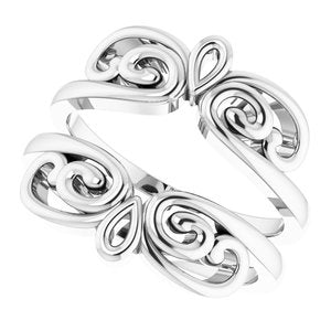 14K White Bridal Ring Guard - BN & CO JEWELRY