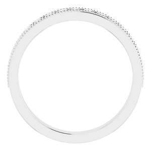 14K White 1/2 CTW Natural Diamond Milgrain Anniversary Band - BN & CO JEWELRY