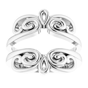14K White Bridal Ring Guard - BN & CO JEWELRY