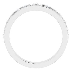 14K White 7/8 CTW Natural Diamond Milgrain Anniversary Band - BN & CO JEWELRY