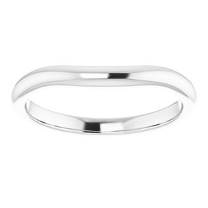 14K White Band for 4.5 mm Square Ring - BN & CO JEWELRY