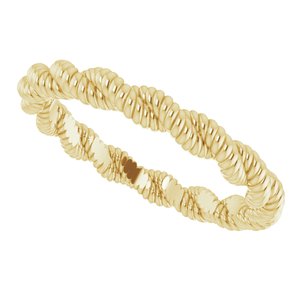 10K Yellow Twisted Rope Band Size 5.5 - BN & CO JEWELRY