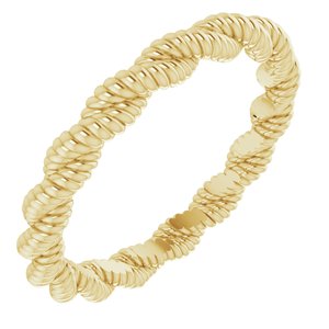 10K Yellow Twisted Rope Band Size 5.5 - BN & CO JEWELRY