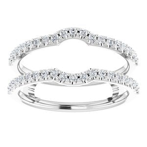 14K White 1/3 CTW Diamond Ring Guard - BN & CO JEWELRY