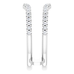 14K White 1/3 CTW Diamond Ring Guard - BN & CO JEWELRY