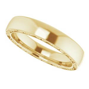 14K Yellow 4 mm Sculptural Band Size 6 - BN & CO JEWELRY