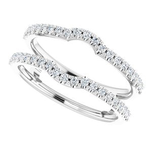 14K White 1/3 CTW Diamond Ring Guard - BN & CO JEWELRY