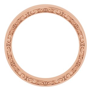14K Rose 6 mm Sculptural Band Size 9.5 - BN & CO JEWELRY