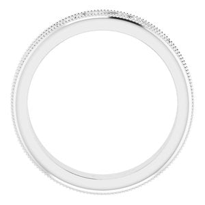 14K White 2.5 mm Sculptural-Inspired Band Size 6.5 - BN & CO JEWELRY