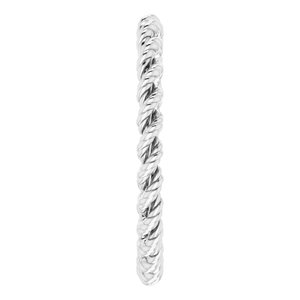 14K White 2 mm Twisted Rope Band Size 5.5 - BN & CO JEWELRY