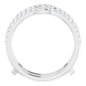 14K White 1/3 CTW Diamond Ring Guard - BN & CO JEWELRY