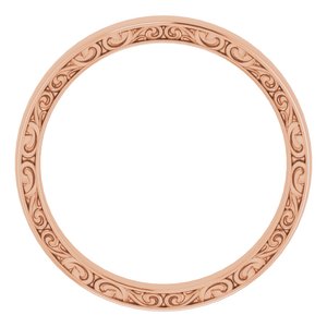 14K Rose 4 mm Sculptural Band Size 9.5 - BN & CO JEWELRY