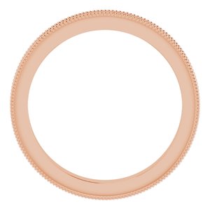 14K Rose 2.5 mm Sculptural-Inspired Band Size 5 - BN & CO JEWELRY