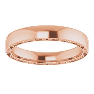 14K Rose 4 mm Sculptural Band Size 9.5 - BN & CO JEWELRY