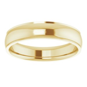 14K Yellow 5 mm Comfort Fit Edge Band Size 10.5 - BN & CO JEWELRY
