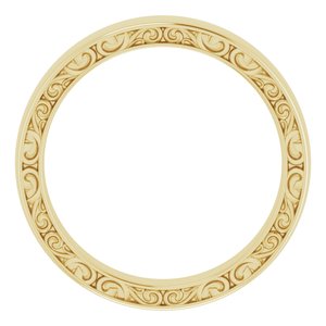 14K Yellow 4 mm Sculptural Band Size 6 - BN & CO JEWELRY