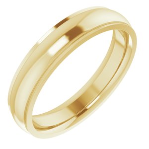 14K Yellow 4 mm Comfort Fit Edge Band Size 6.5 - BN & CO JEWELRY