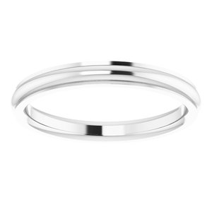 14K White 2.5 mm Comfort Fit Edge Band Size 7 - BN & CO JEWELRY