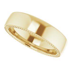 14K Yellow 6 mm Wheat Pattern Band Size 11 - BN & CO JEWELRY