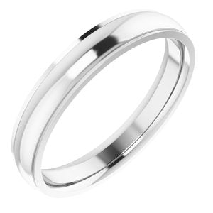 14K White 4 mm Comfort Fit Edge Band Size 10.5 - BN & CO JEWELRY