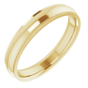 14K Yellow 4 mm Comfort Fit Edge Band Size 10.5 - BN & CO JEWELRY