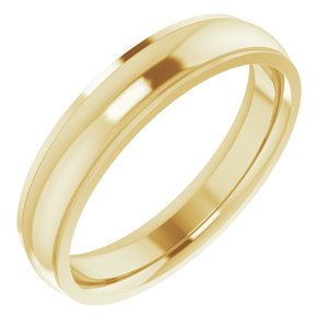 14K Yellow 4 mm Comfort Fit Edge Band Size 7 - BN & CO JEWELRY