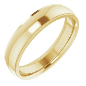 14K Yellow 5 mm Comfort Fit Edge Band Size 10.5 - BN & CO JEWELRY