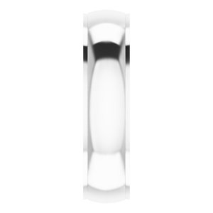 14K White 6 mm Comfort Fit Edge Band Size 11.5 - BN & CO JEWELRY