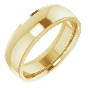 14K Yellow 6 mm Comfort Fit Edge Band Size 7.5 - BN & CO JEWELRY