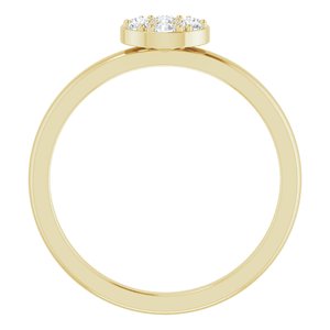 14K Yellow 1/5 CTW Diamond Stackable Cluster Ring - BN & CO JEWELRY