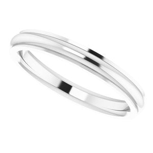 14K White 2.5 mm Comfort Fit Edge Band Size 5 - BN & CO JEWELRY