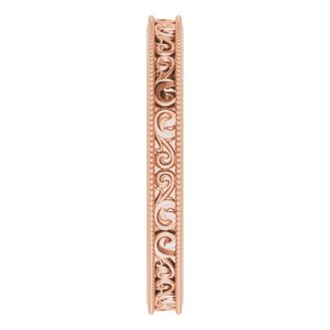 14K Rose 2.5 mm Sculptural-Inspired Band Size 5 - BN & CO JEWELRY