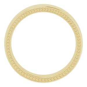 14K Yellow 6 mm Wheat Pattern Band Size 11 - BN & CO JEWELRY