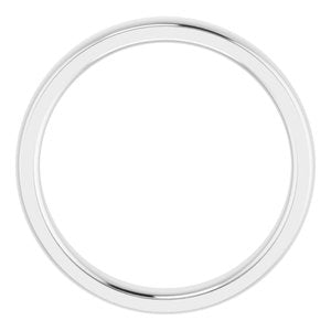 14K White 4 mm Comfort Fit Edge Band Size 8.5 - BN & CO JEWELRY