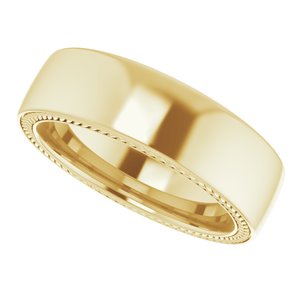 14K Yellow 6 mm Wheat Pattern Band Size 7 - BN & CO JEWELRY