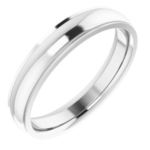 14K White 4 mm Comfort Fit Edge Band Size 8.5 - BN & CO JEWELRY