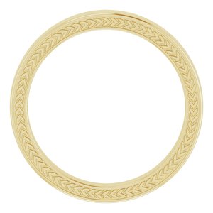 14K Yellow 3 mm Wheat Pattern Band Size 5 - BN & CO JEWELRY