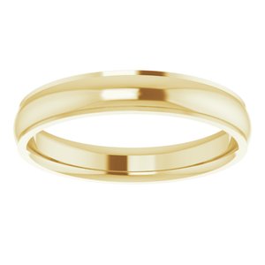 14K Yellow 4 mm Comfort Fit Edge Band Size 10.5 - BN & CO JEWELRY