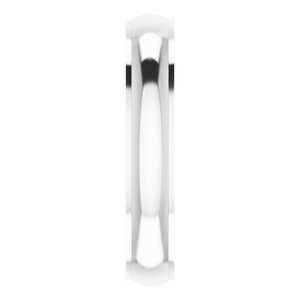 14K White 4 mm Comfort Fit Edge Band Size 8.5 - BN & CO JEWELRY