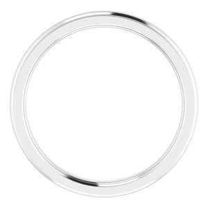 14K White 2.5 mm Comfort Fit Edge Band Size 7 - BN & CO JEWELRY