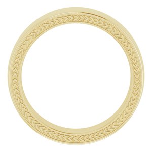14K Yellow 6 mm Wheat Pattern Band Size 7 - BN & CO JEWELRY