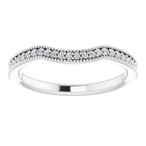 14K White 1/8 CTW Natural Diamond Wrap Ring - BN & CO JEWELRY