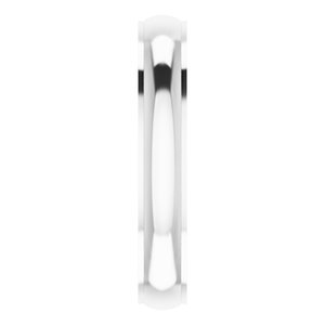 14K White 4 mm Comfort Fit Edge Band Size 10.5 - BN & CO JEWELRY