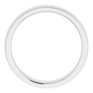 14K White 5 mm Comfort Fit Edge Band Size 8 - BN & CO JEWELRY