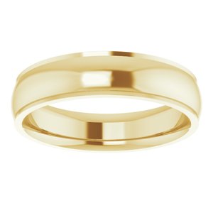 14K Yellow 5 mm Comfort Fit Edge Band Size 8.5 - BN & CO JEWELRY