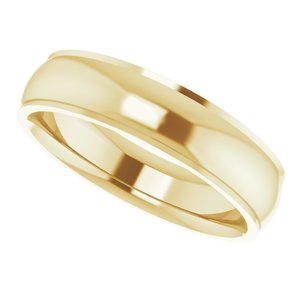 14K Yellow 5 mm Comfort Fit Edge Band Size 8.5 - BN & CO JEWELRY