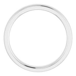 14K White 4 mm Comfort Fit Edge Band Size 8 - BN & CO JEWELRY