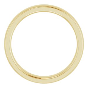 14K Yellow 4 mm Comfort Fit Edge Band Size 6.5 - BN & CO JEWELRY