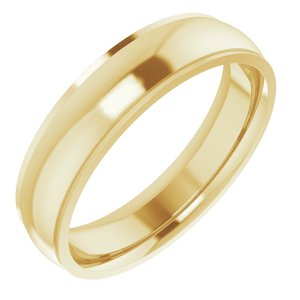 14K Yellow 5 mm Comfort Fit Edge Band Size 8.5 - BN & CO JEWELRY