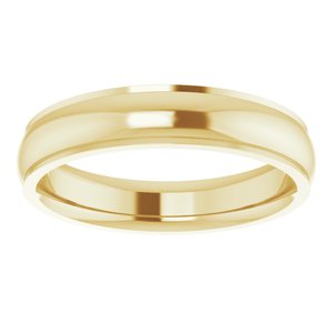 14K Yellow 4 mm Comfort Fit Edge Band Size 6.5 - BN & CO JEWELRY